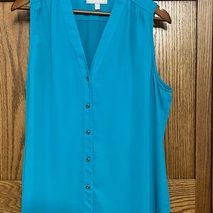 Banana Republic Turquoise Sleeveless Blouse